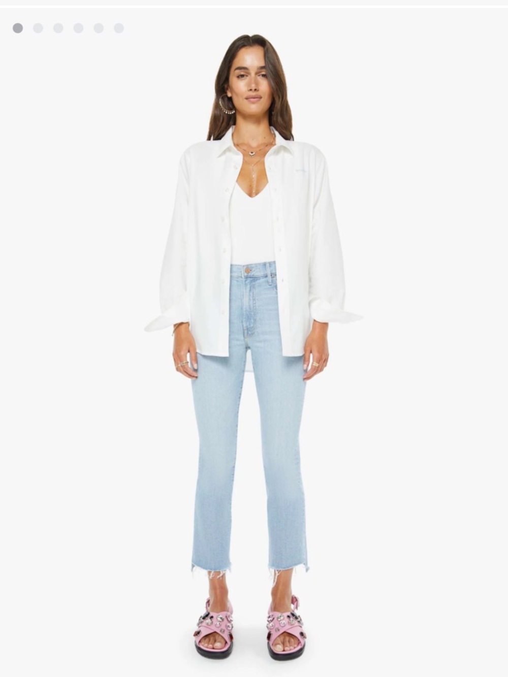 Mother Denim The Insider Crop Step Fray
